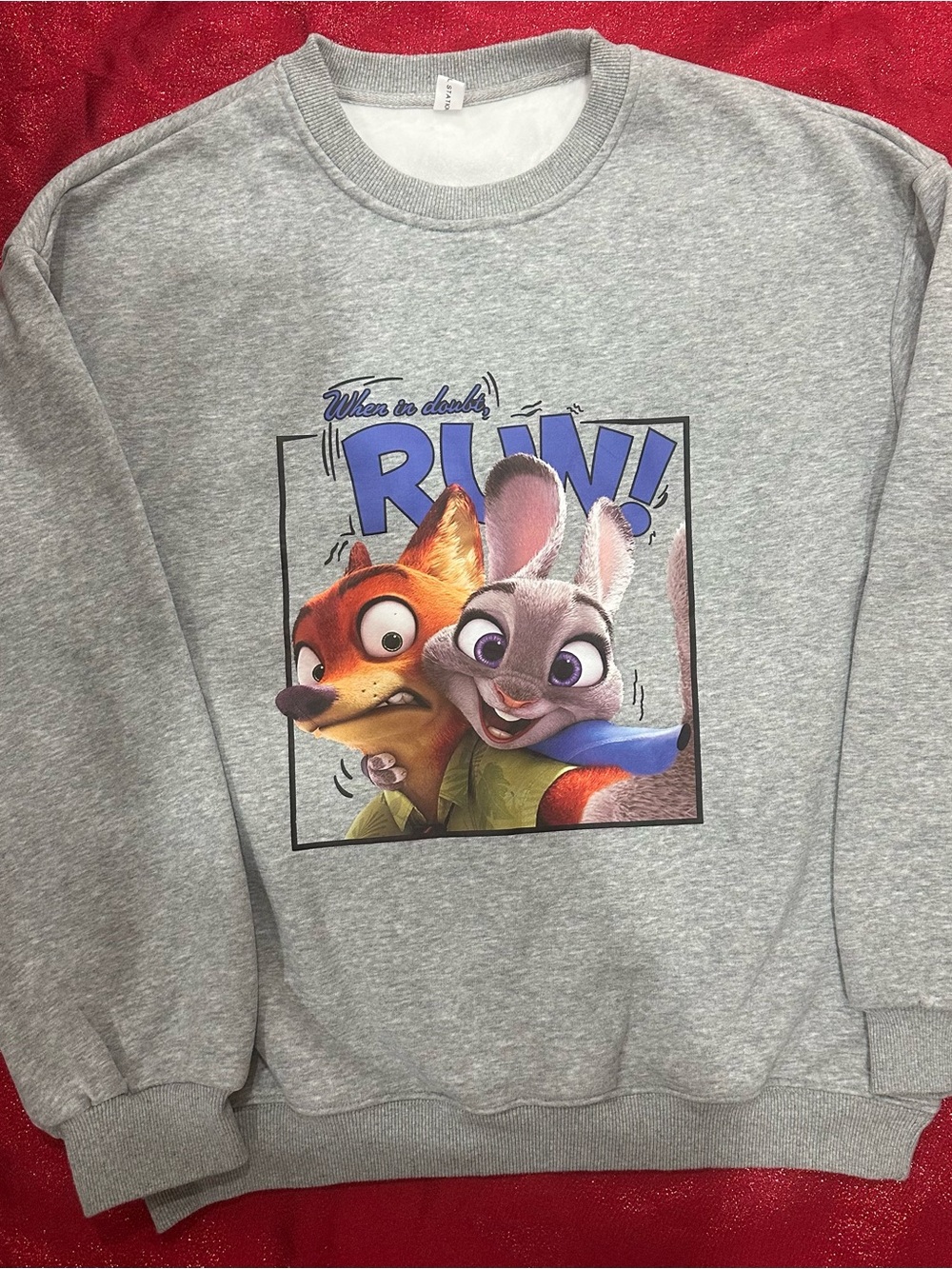 Grey Graphic showcasing Judy Hopps and Nick Wilde from Disney's Zootopia